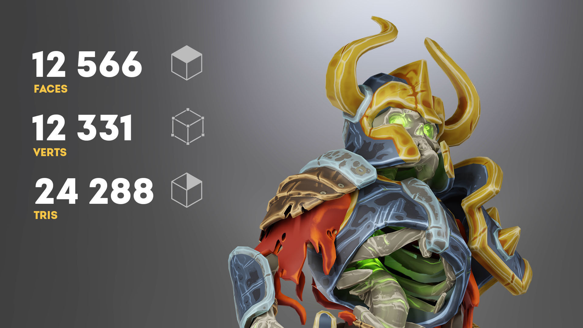 Animated Low Poly Game Ready Skeleton Pack Recruit Warrior Boss 3D Model Collection_30