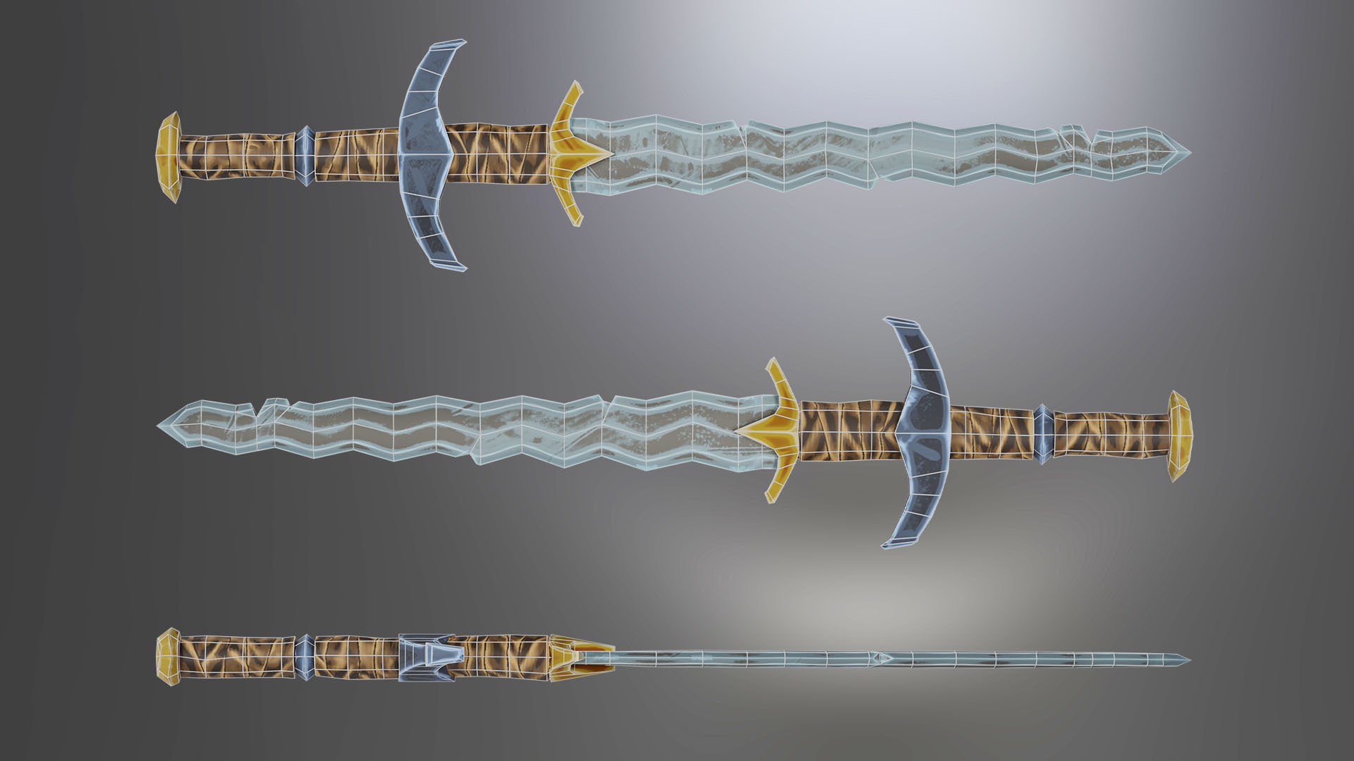 Animated Low Poly Game Ready Skeleton Pack Recruit Warrior Boss 3D Model Collection_40