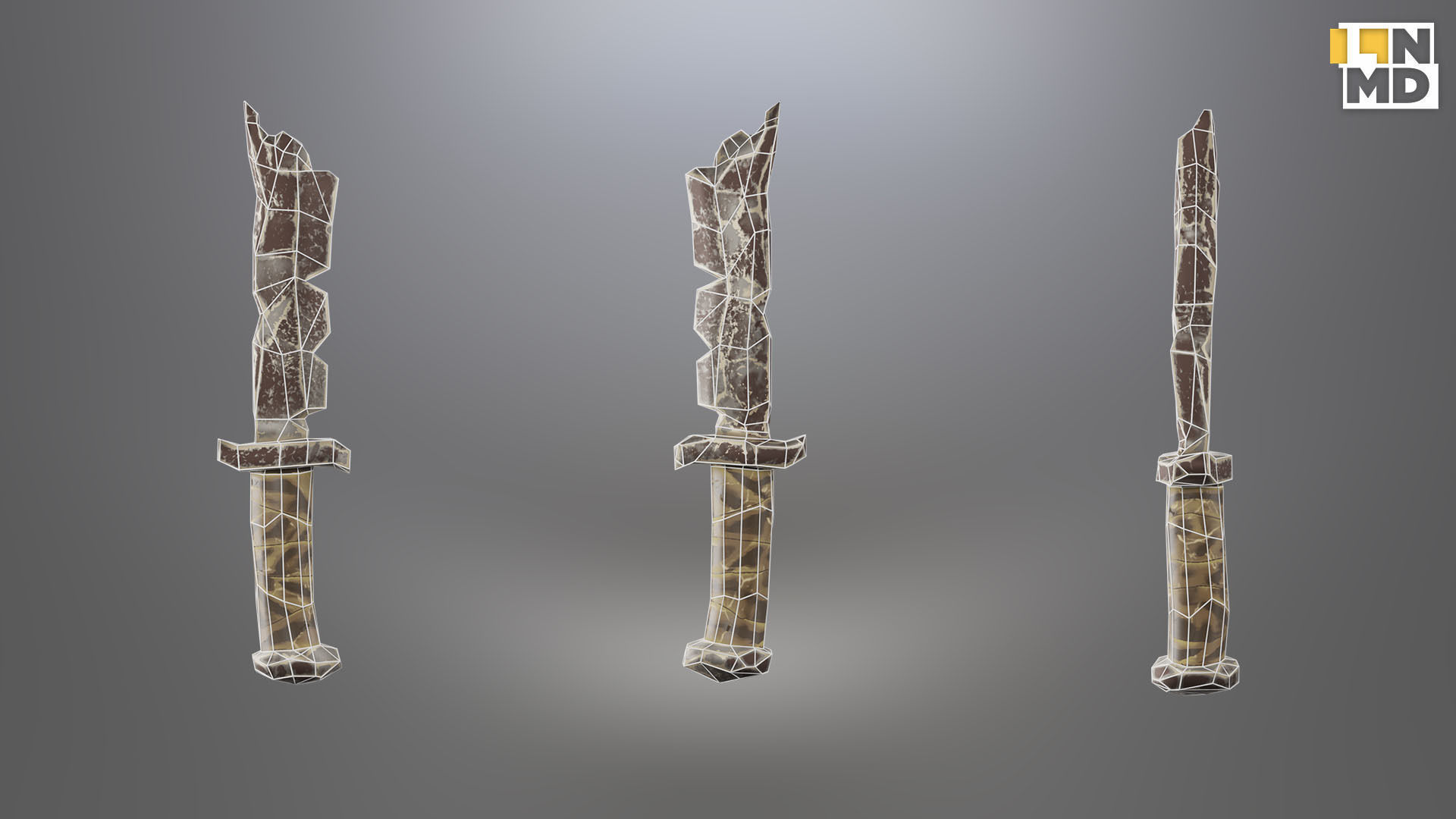 Animated Low Poly Game Ready Skeleton Pack Recruit Warrior Boss 3D Model Collection_10