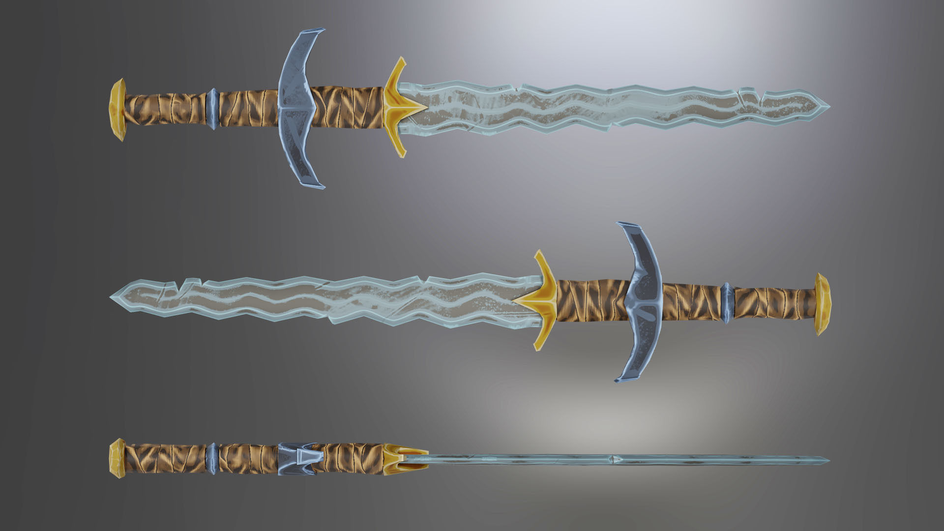 Animated Low Poly Game Ready Skeleton Pack Recruit Warrior Boss 3D Model Collection_41