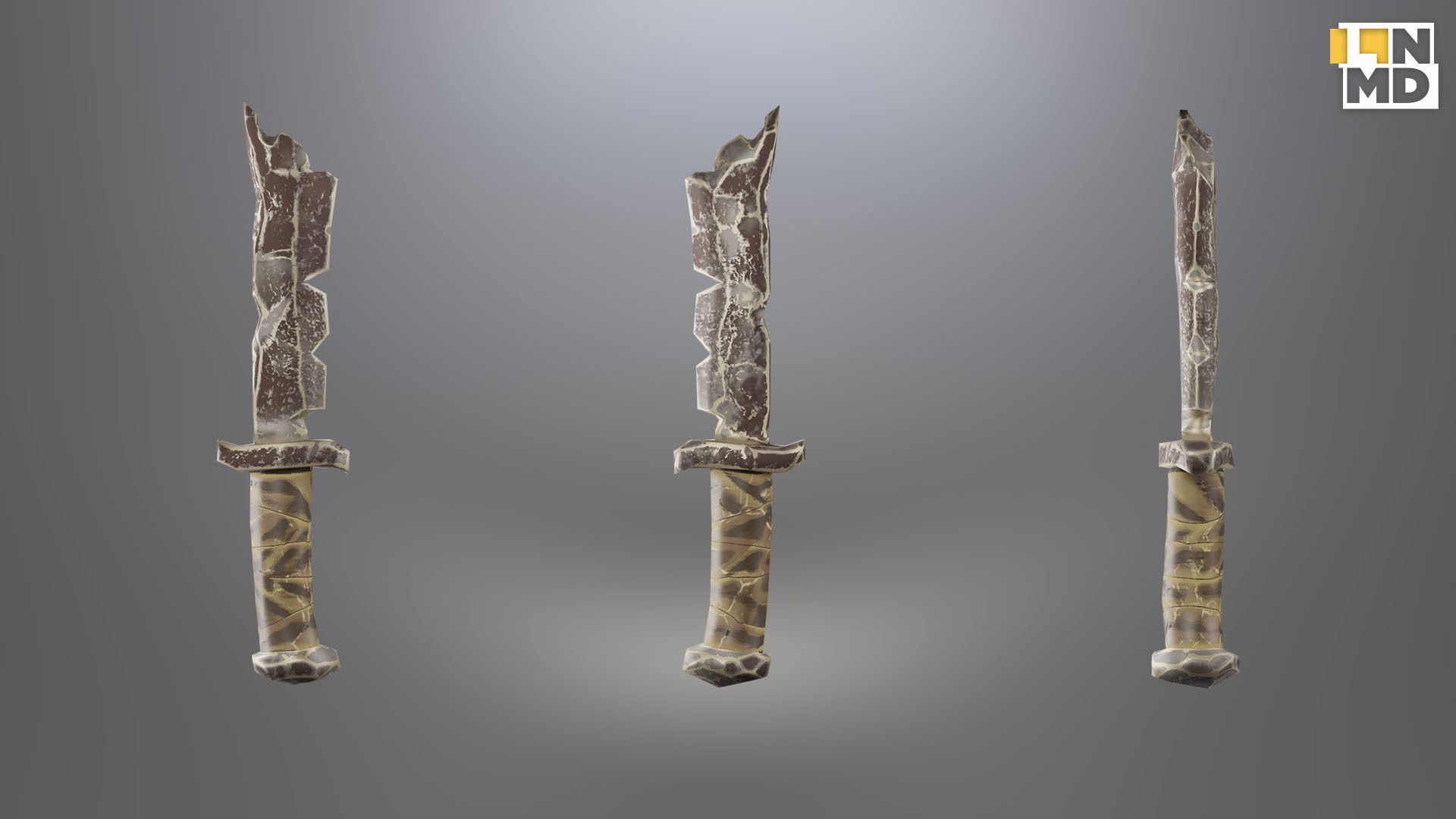 Animated Low Poly Game Ready Skeleton Pack Recruit Warrior Boss 3D Model Collection_11