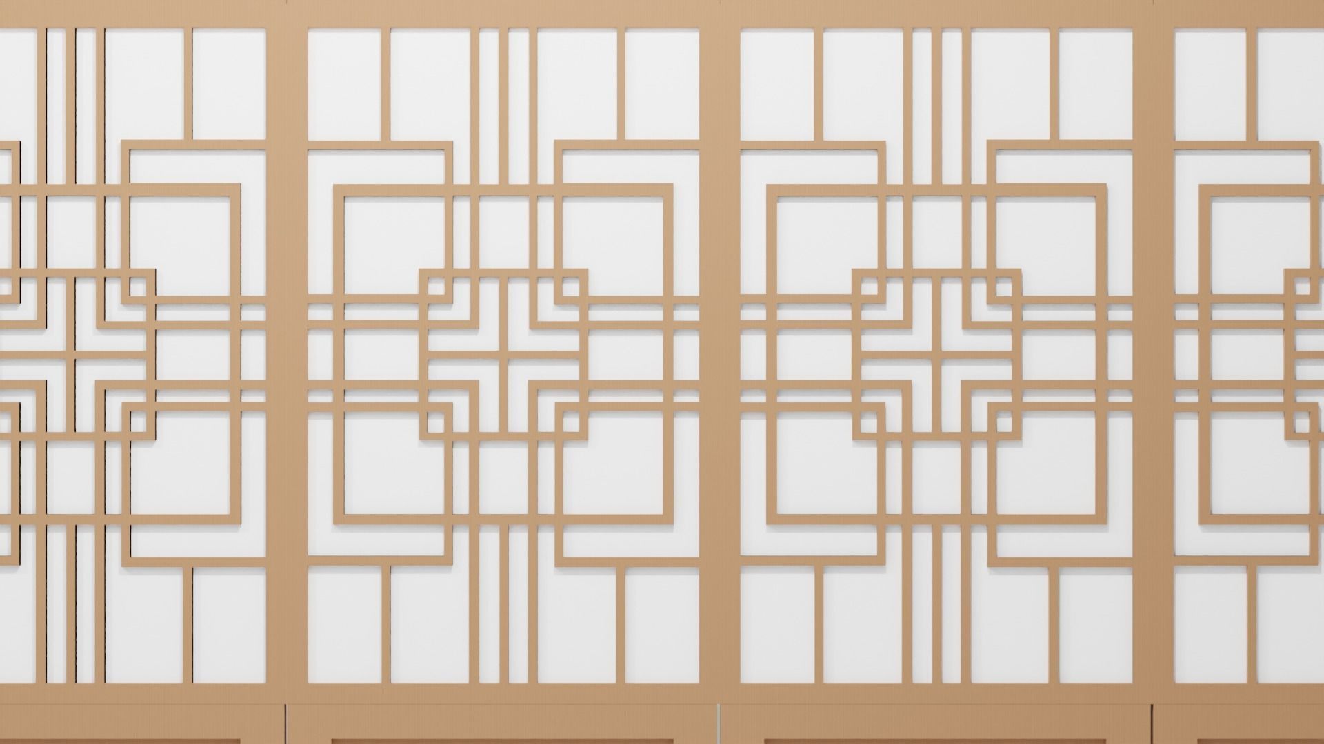 Chinese Window-Low Poly Type 2 Low-poly 3D model_6