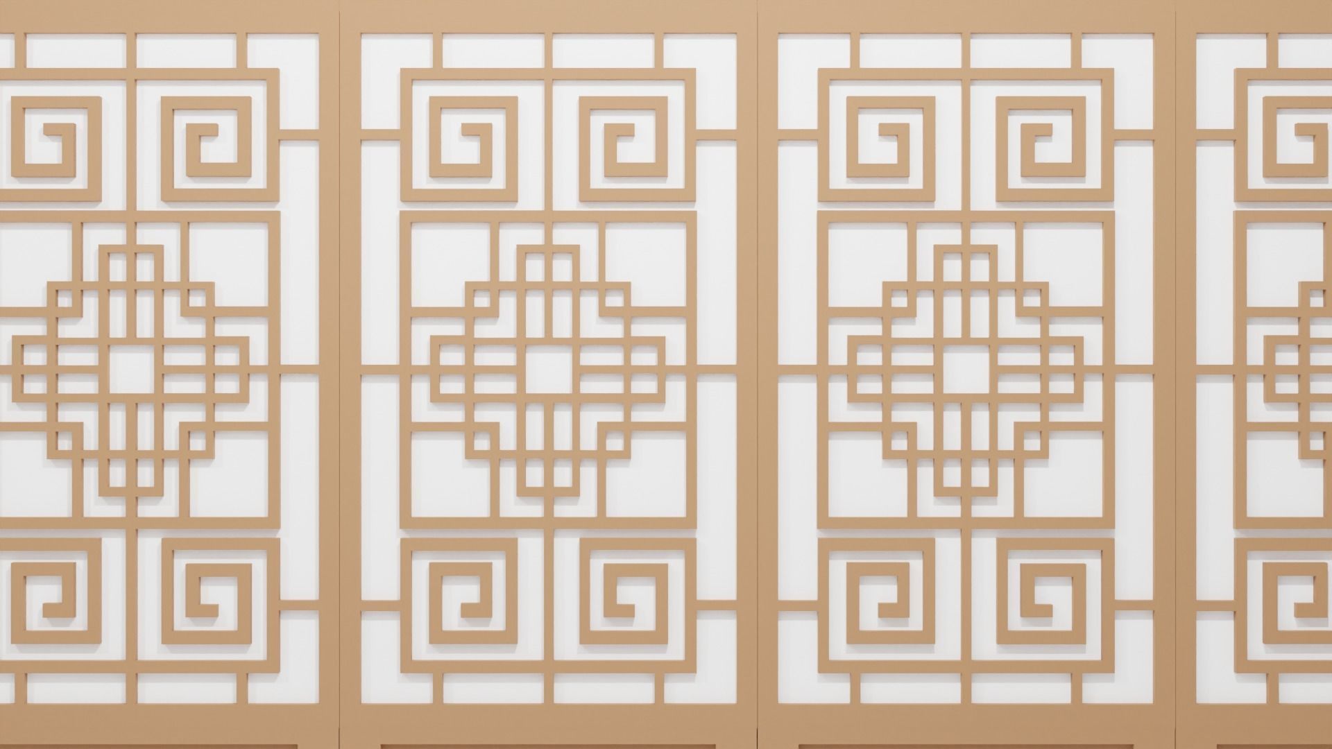 Chinese Window-Low Poly Type 2 Low-poly 3D model_3