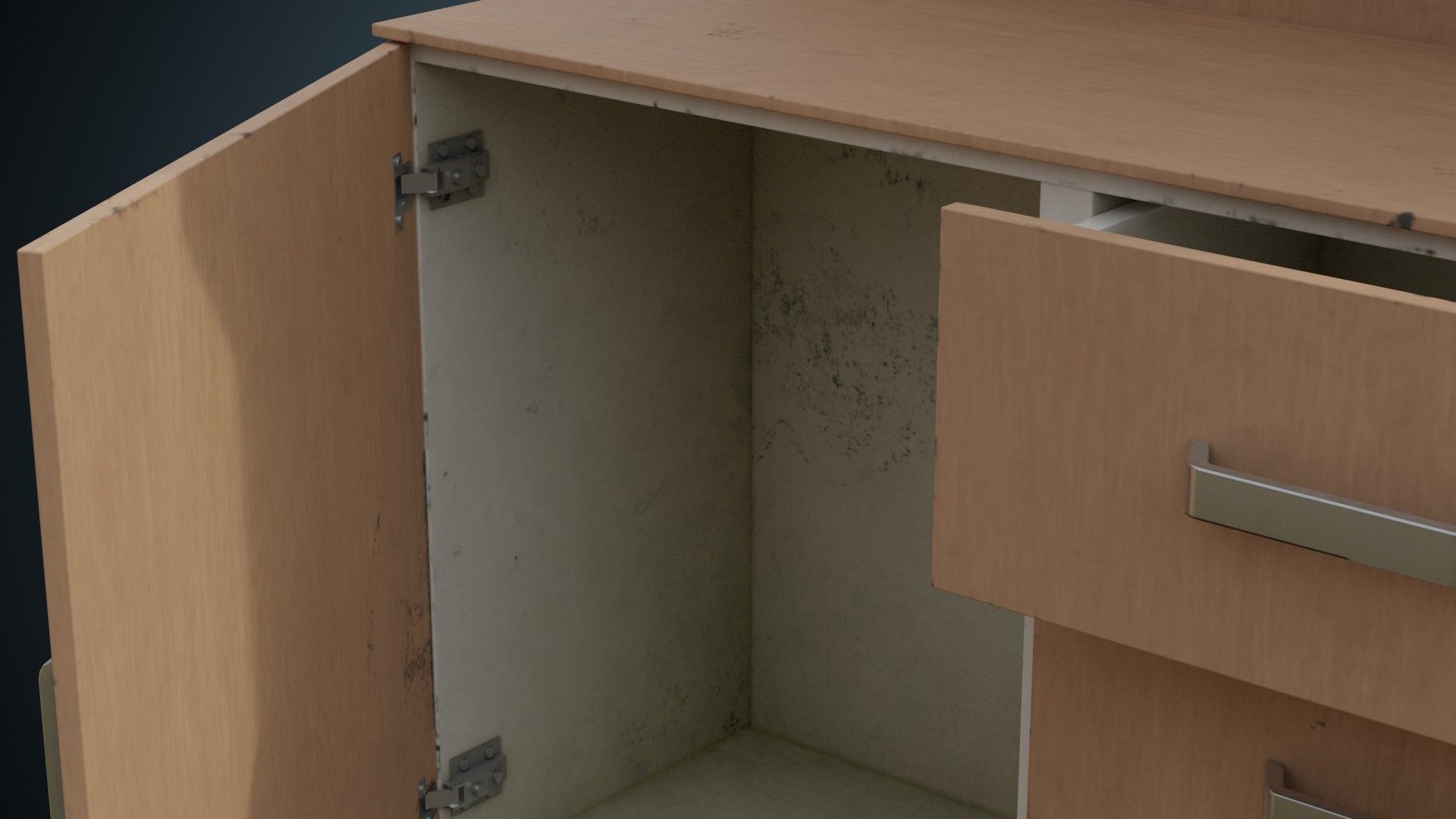 Hospital Wall Cabinet 1B Low-poly 3D model_8