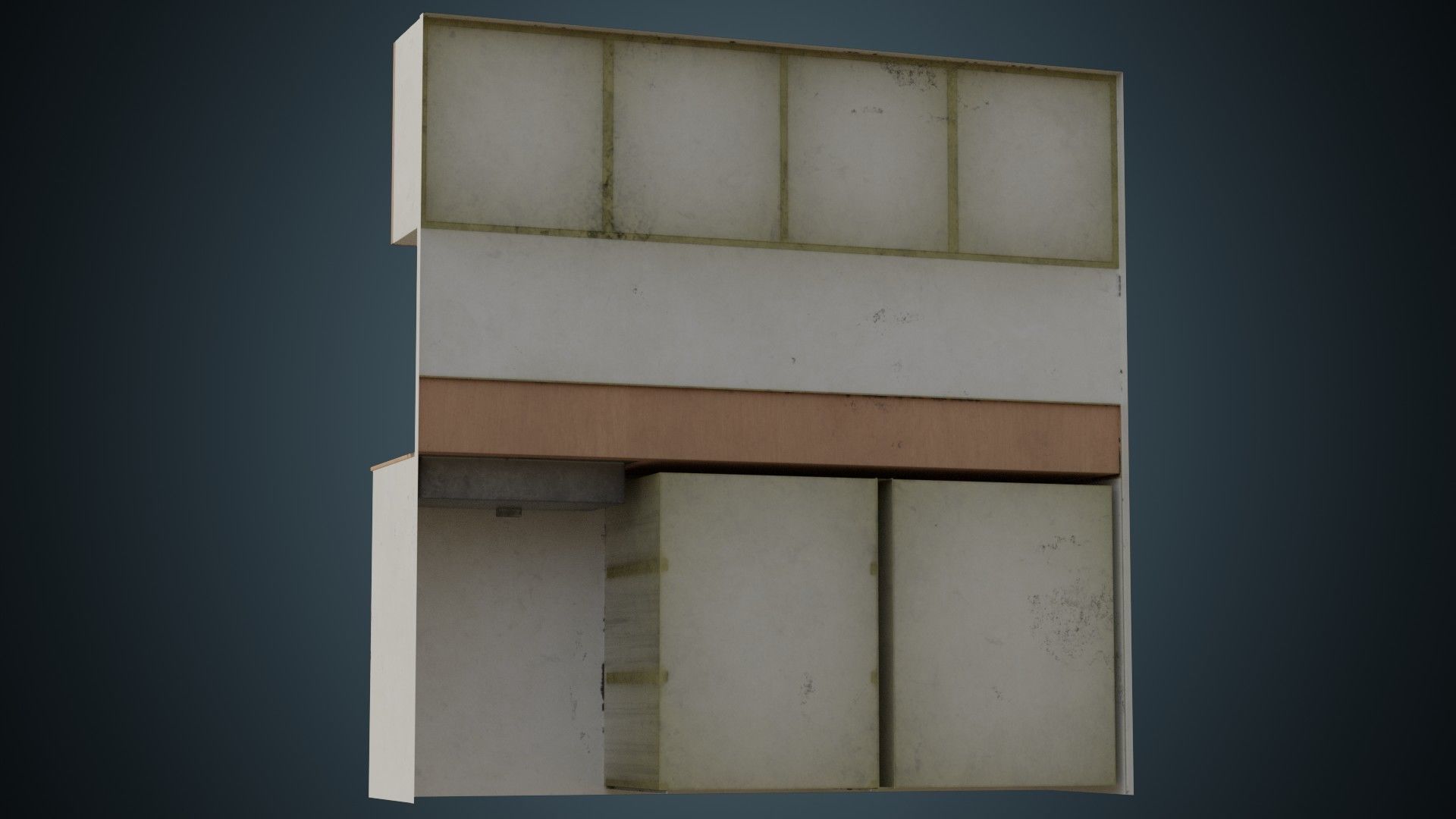 Hospital Wall Cabinet 1B Low-poly 3D model_6