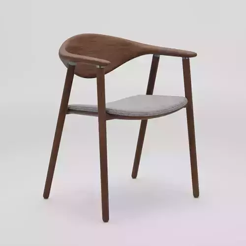 Wooden Dining Chair 3D Model Artisan Naru Chair