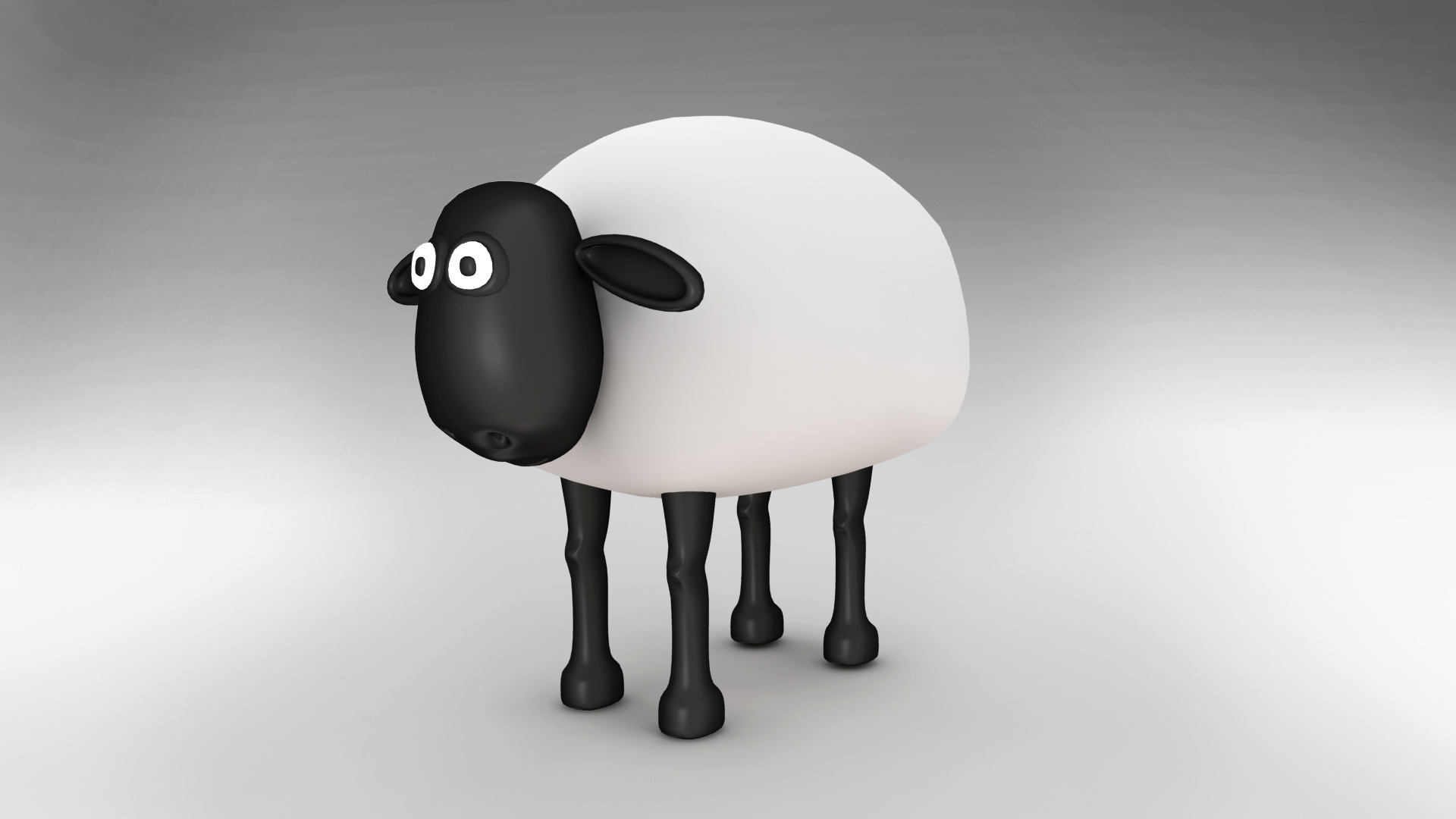 Sheep character 3D model_1