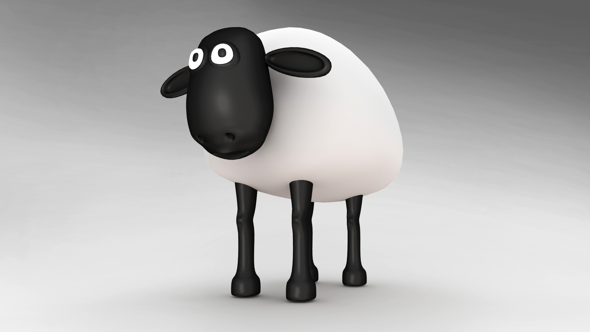 Sheep character 3D model_2