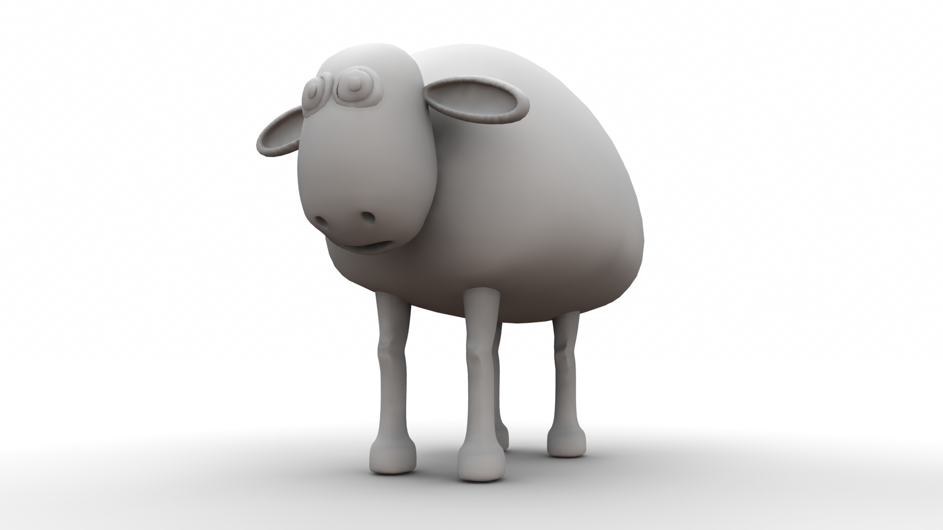 Sheep character 3D model_3