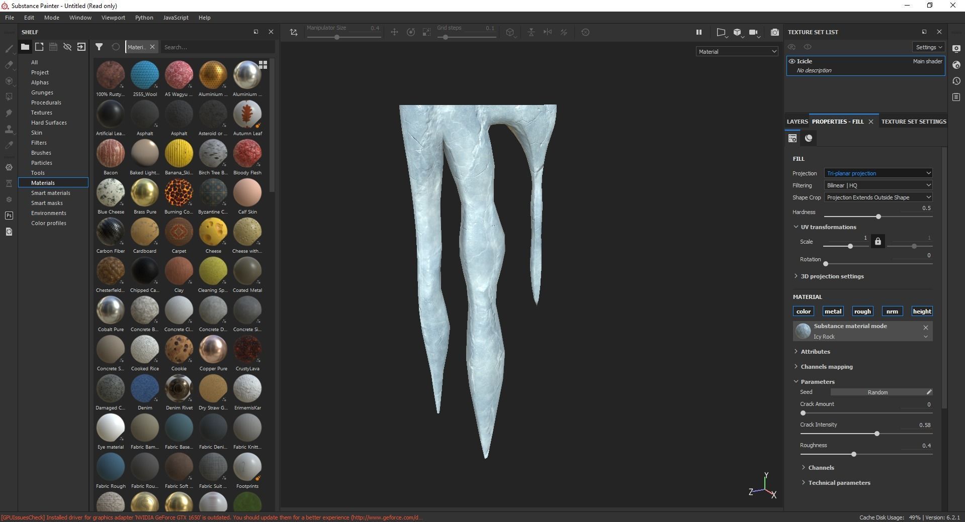 Icicle 3D Model Low-poly 3D model_7