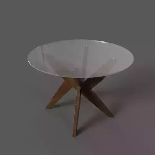 Simpson Round Dining Table Low-poly 3D model
