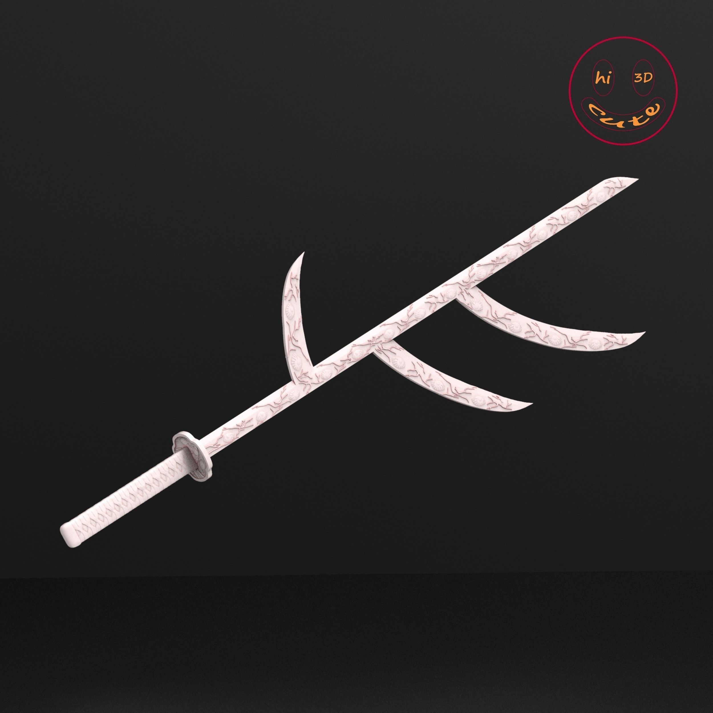 DEMON SLAYER KIMETSU NO YAIBA KOKUSHIBO KATANA 3D print model_1