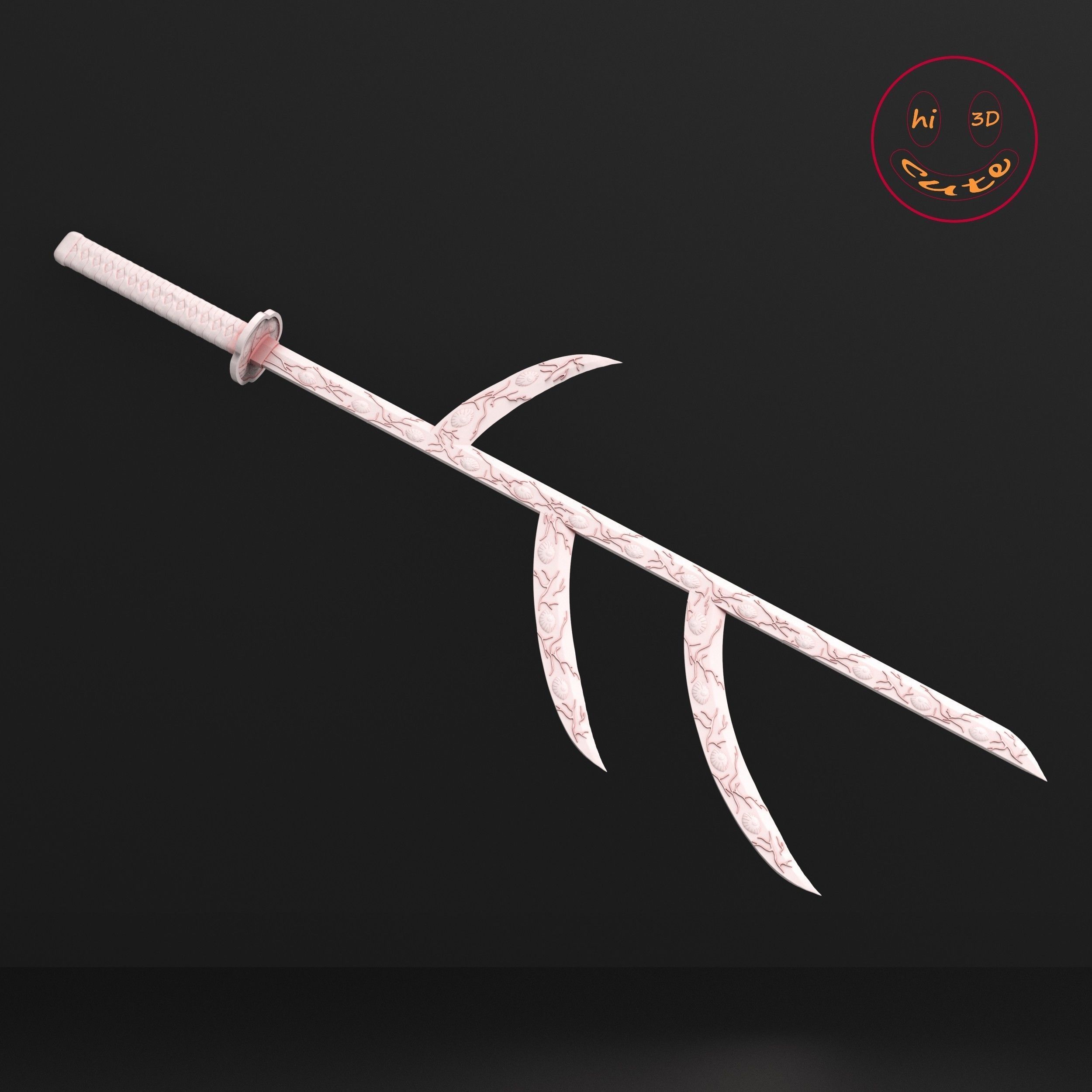 DEMON SLAYER KIMETSU NO YAIBA KOKUSHIBO KATANA 3D print model_2
