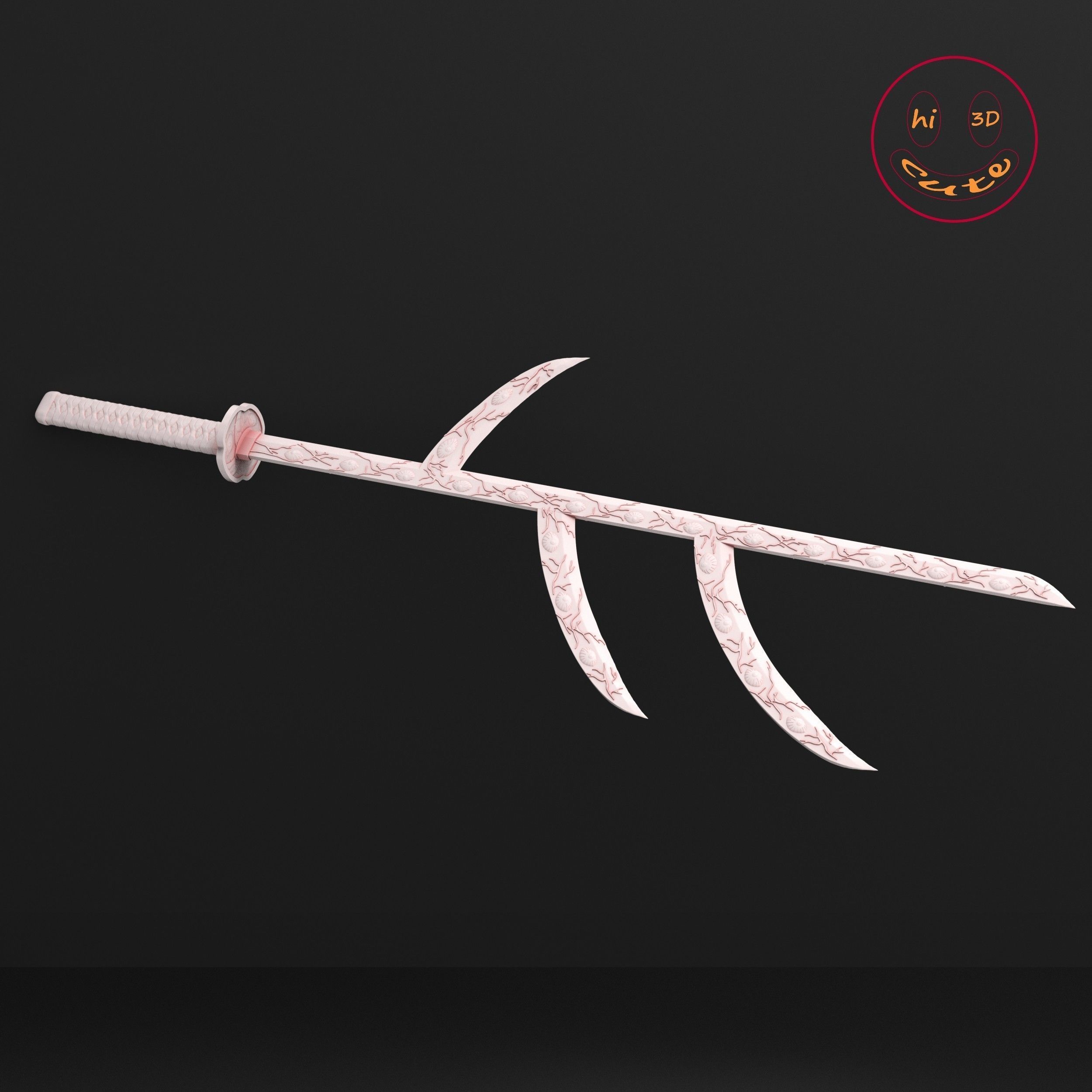 DEMON SLAYER KIMETSU NO YAIBA KOKUSHIBO KATANA 3D print model_3