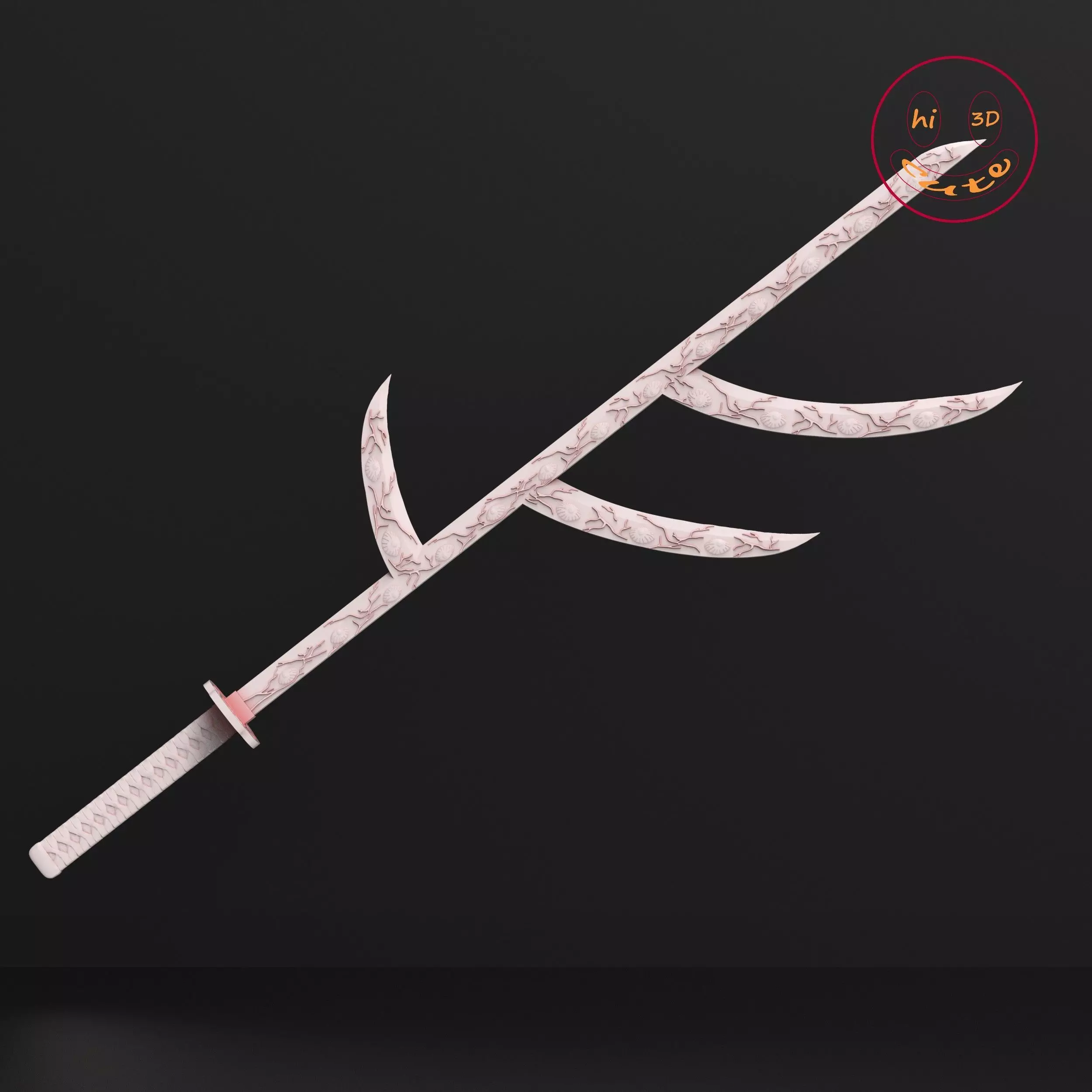 DEMON SLAYER KIMETSU NO YAIBA KOKUSHIBO KATANA 3D print model_0