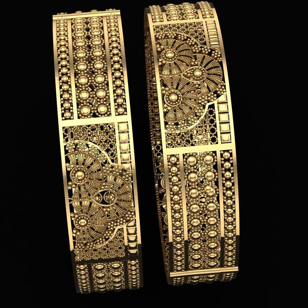 Traditional Indian Bangle  3D print model 3D print model_2