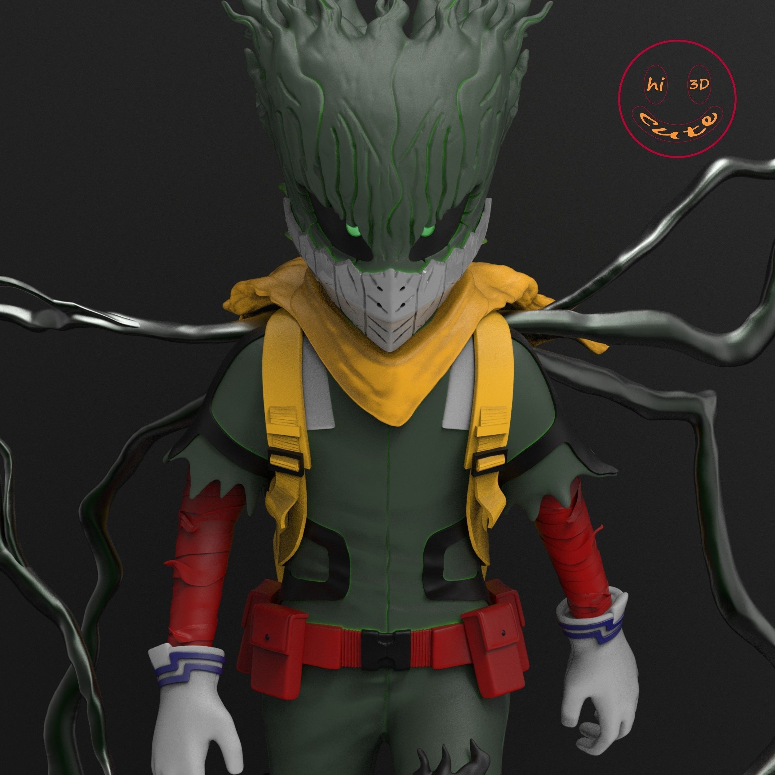 IZUKU MIDORIYA DARK DEKU BOKU NO HERO ACADEMIA 3D print model_1