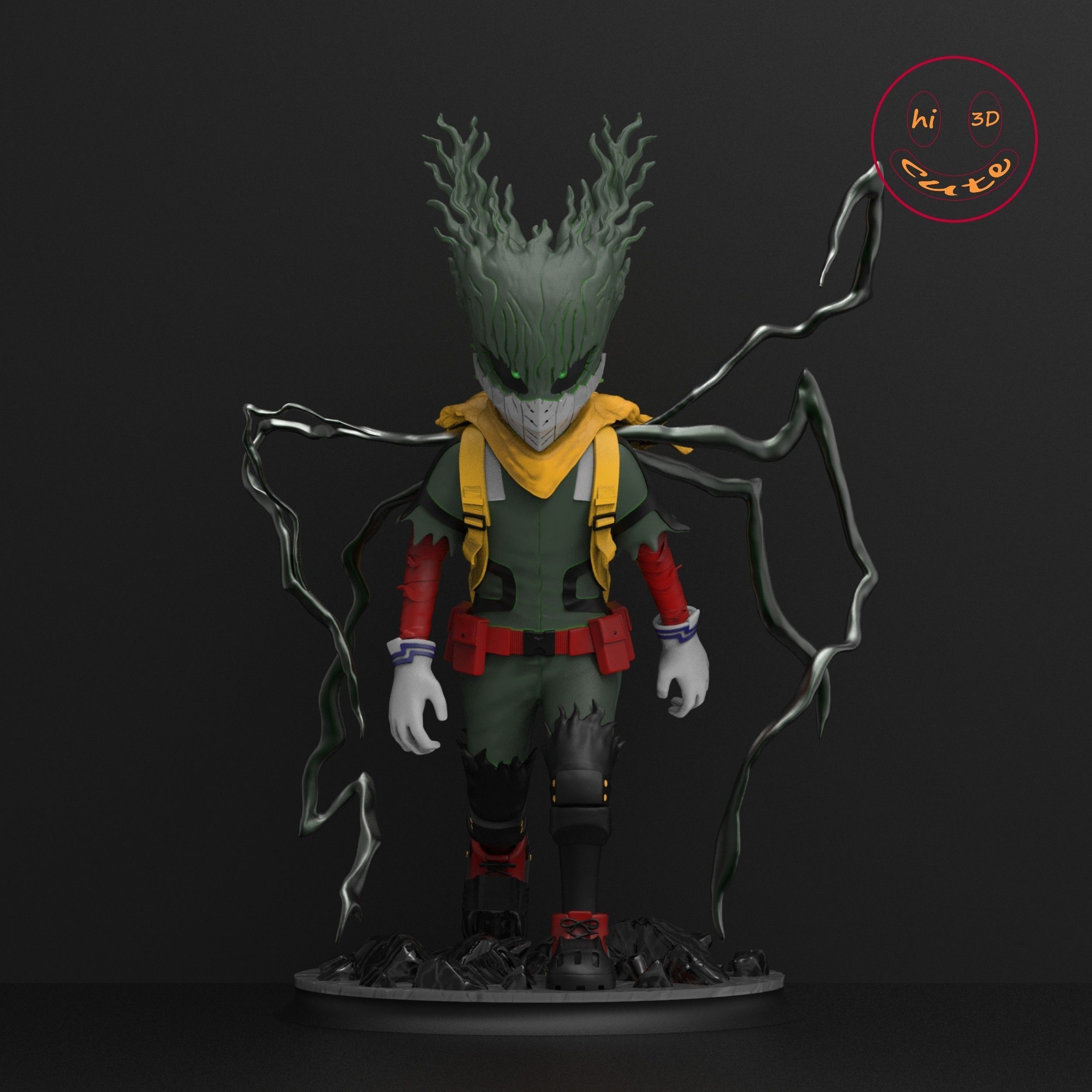 IZUKU MIDORIYA DARK DEKU BOKU NO HERO ACADEMIA 3D print model_2