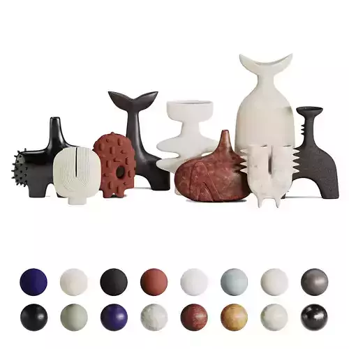 21 Vases of Clay Canoe Ceramics 3D model