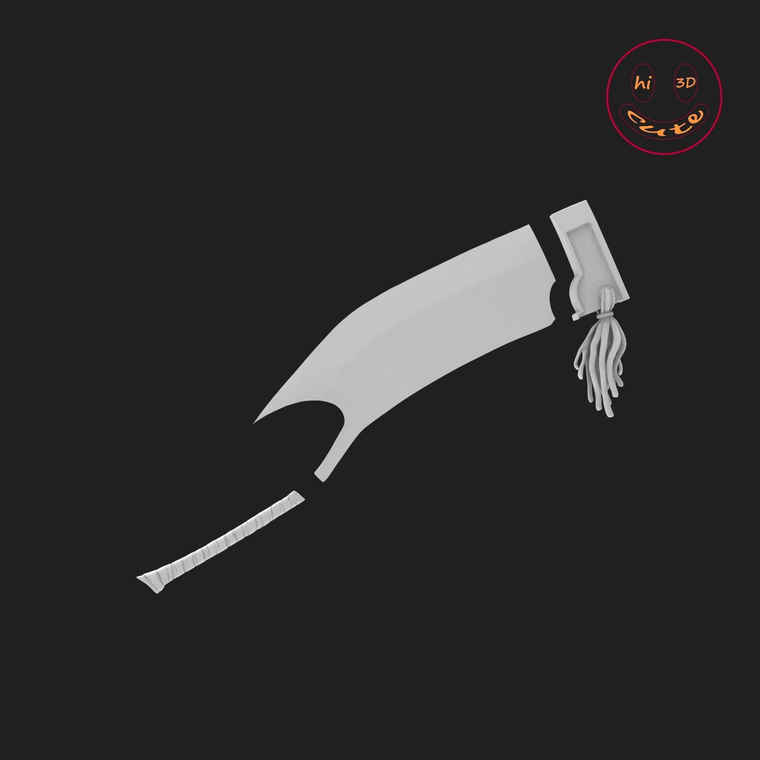 BLEACH ZARAKI KENPACHI NOZARASHI 3D print model_4