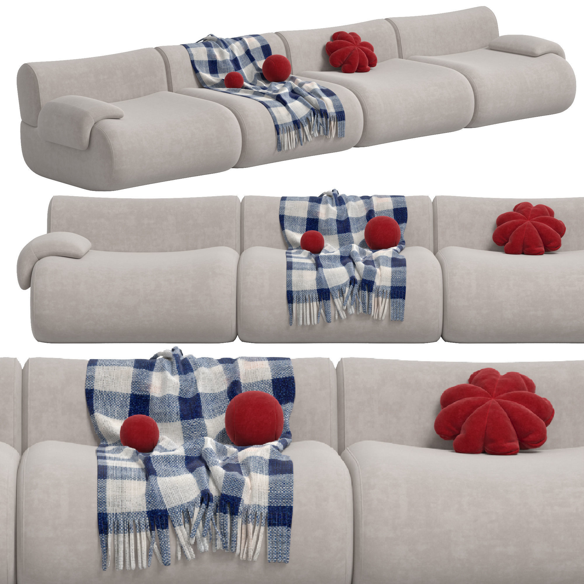 Modular Sofa And Armchair Jardan Furneture Lemmy 3D model_2