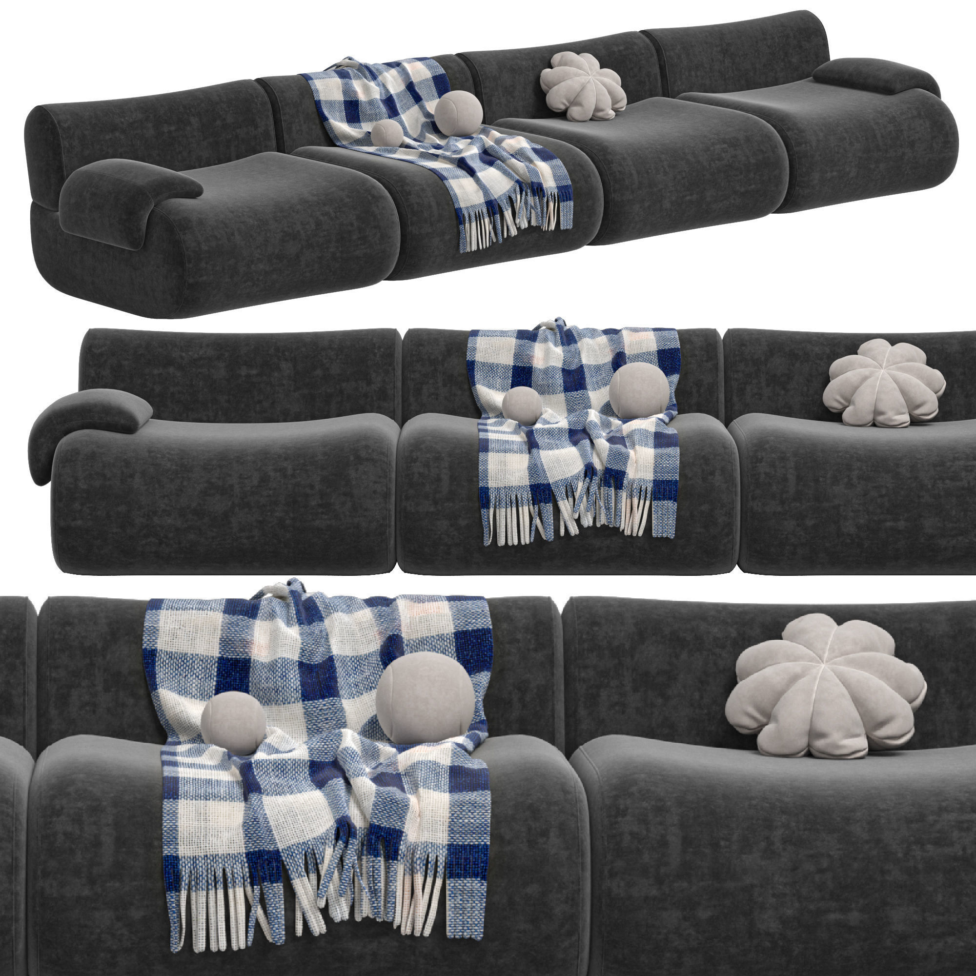 Modular Sofa And Armchair Jardan Furneture Lemmy 3D model_1