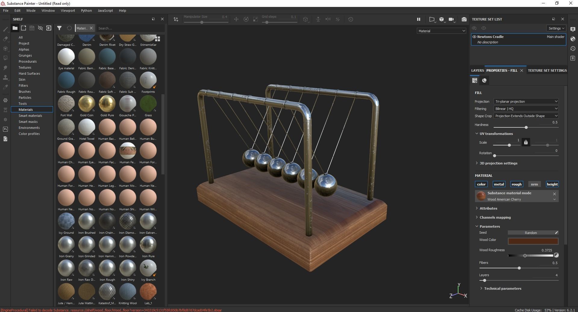 Newtons Cradle 3D Model Low-poly 3D model_7