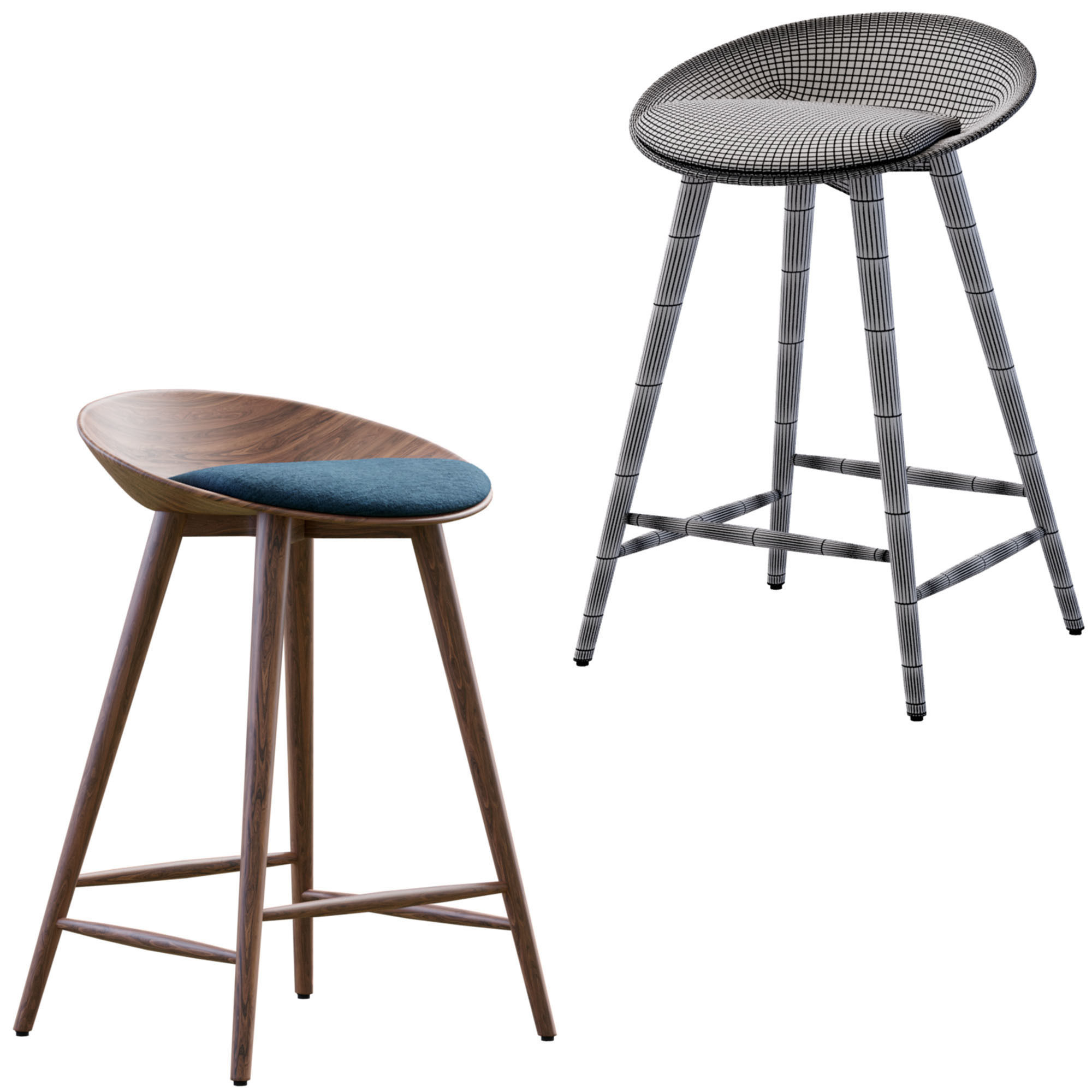 Muse Barstool By Davis 3D model_3
