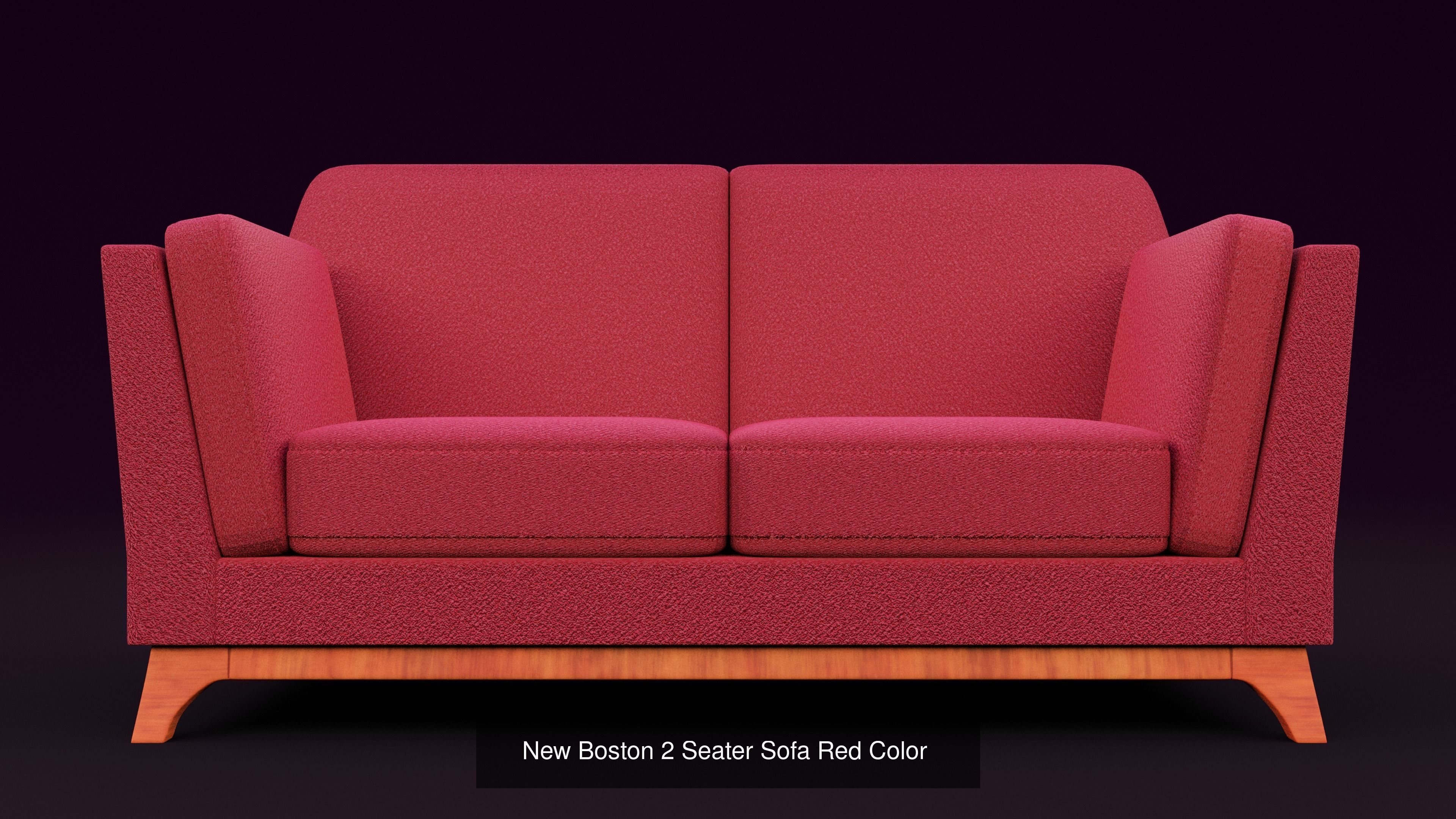 New 3D Boston 2 Seater Sofas Set 5 Models 3D Model Collection_2