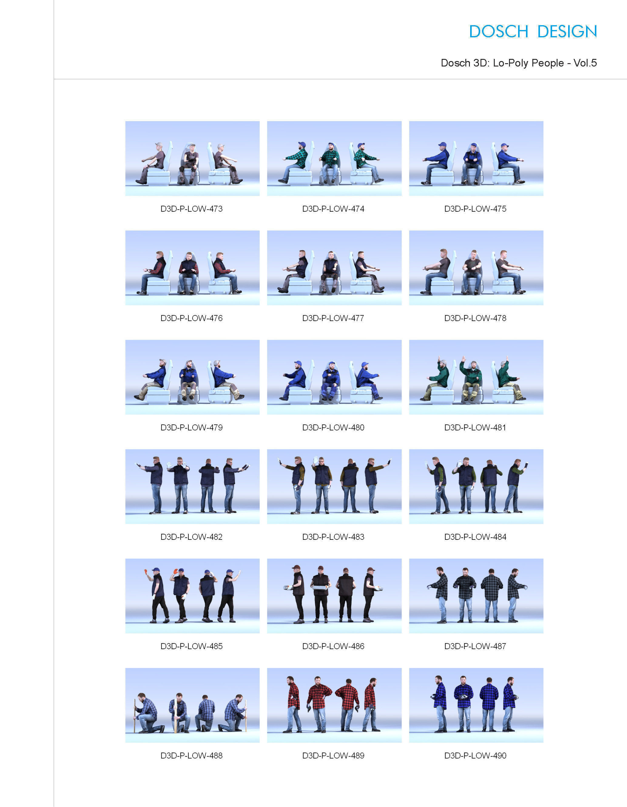 DOSCH 3D - LO-POLY PEOPLE VOL 5 3D model_5