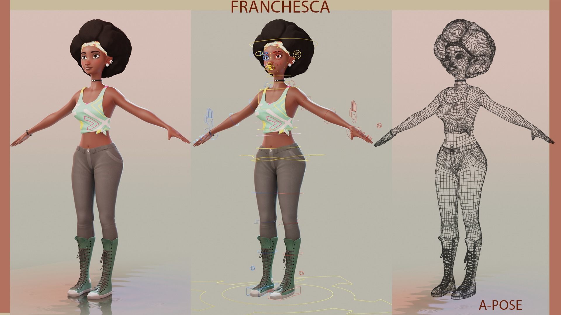 Franchesca Blender Version 3D model_3