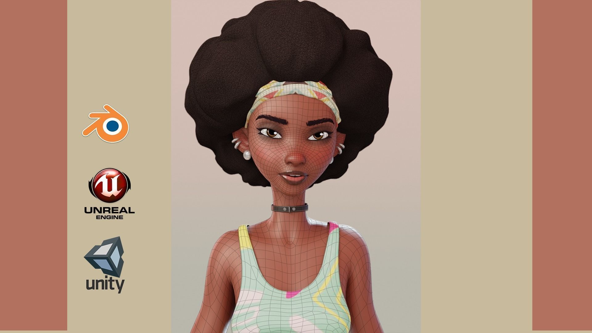 Franchesca Blender Version 3D model_7