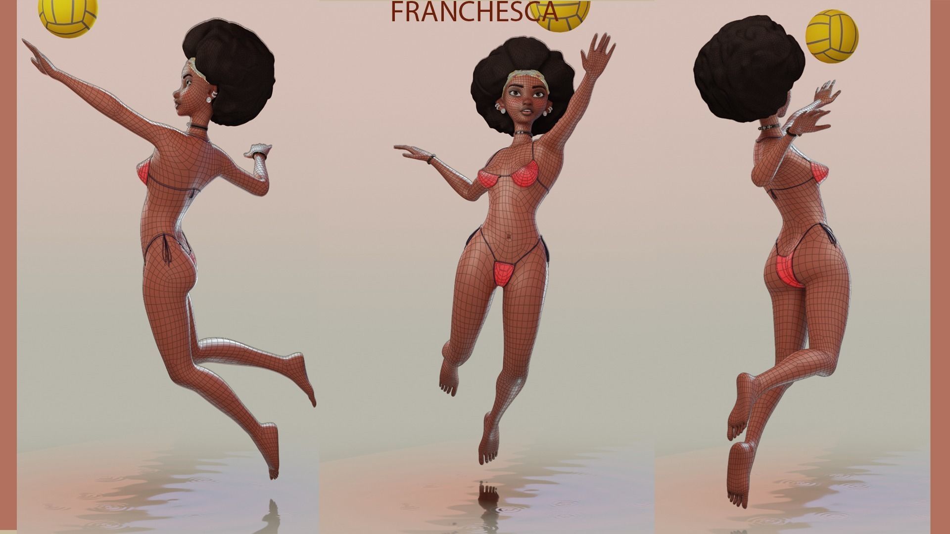 Franchesca Blender Version 3D model_4