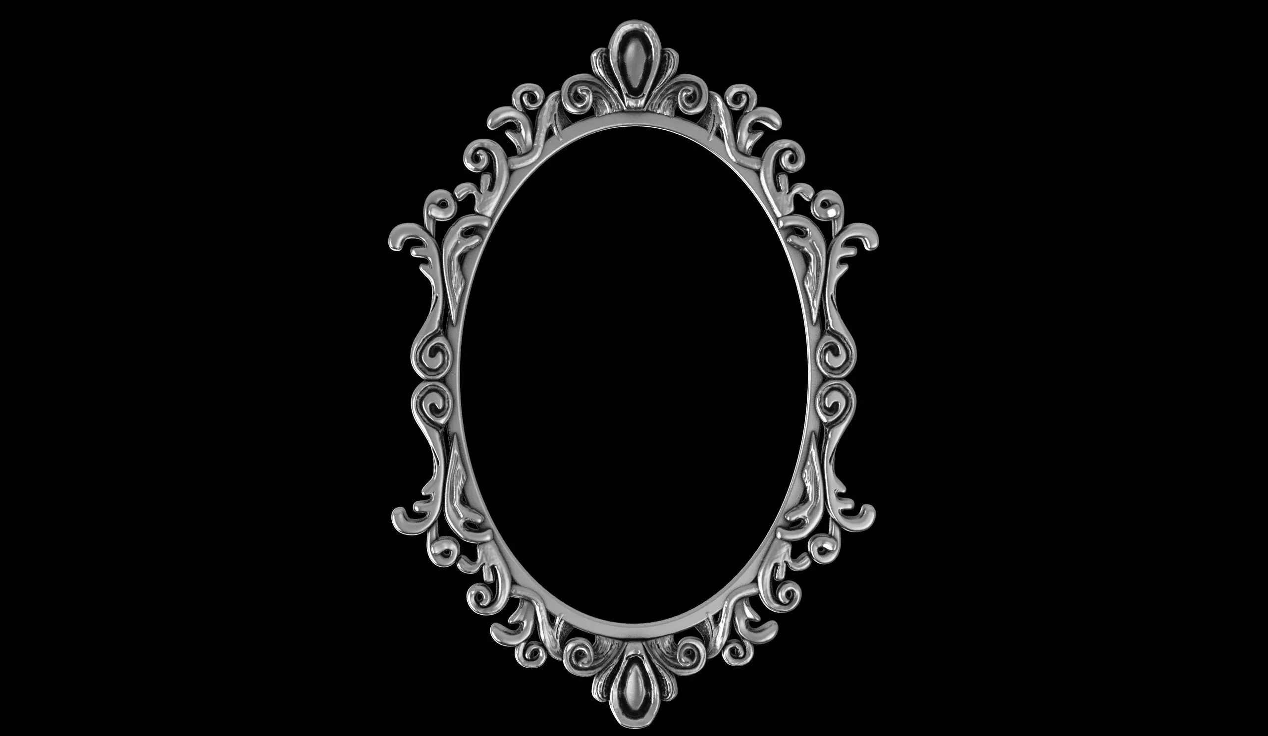 Hand Carved Wood Frame 3D print model_0