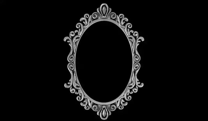 Hand Carved Wood Frame 3D print model