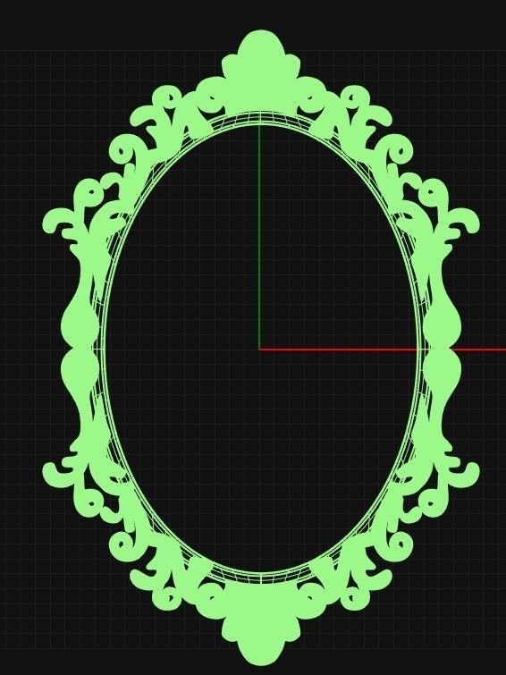 Hand Carved Wood Frame 3D print model_6