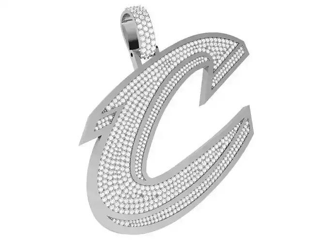 C Letter Pendant 4586