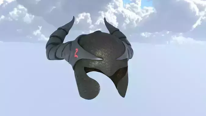 Helmet horn damon 3D model