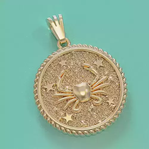 Horoscope Cancer pendant 3D print model