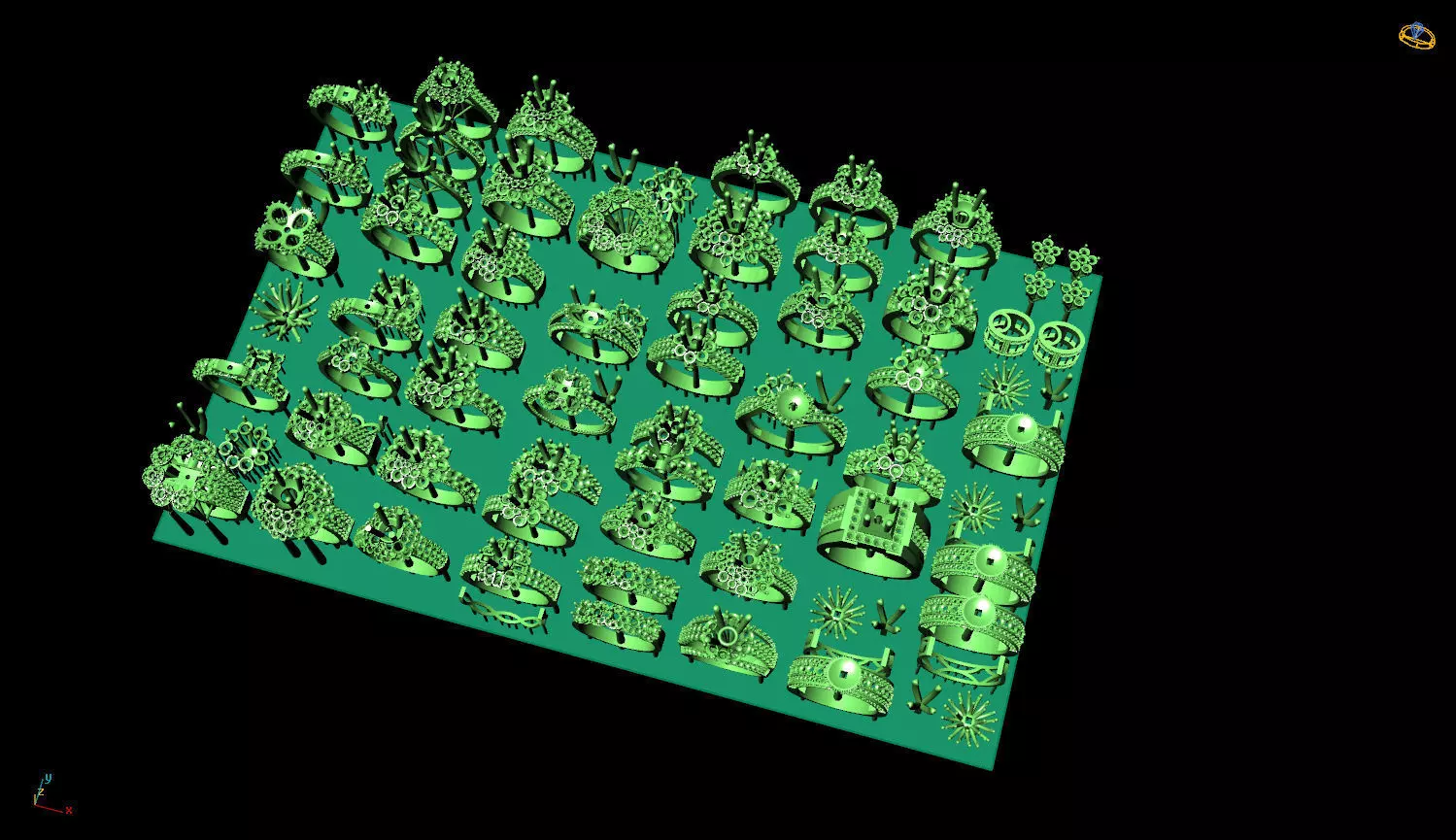 RINGS DIAMOND 3D print model_0