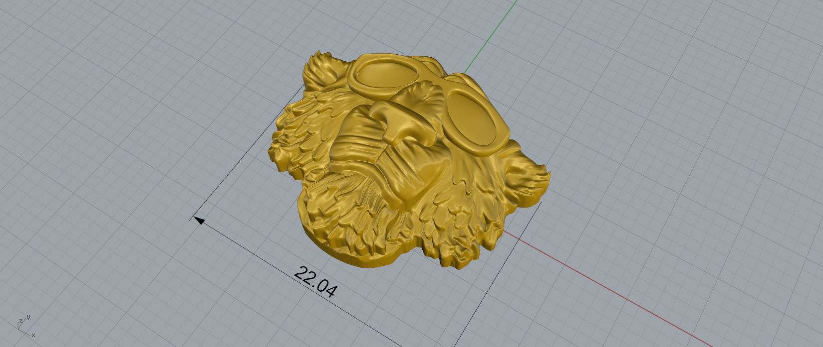 magerit tiger with glasses  3D print model_4