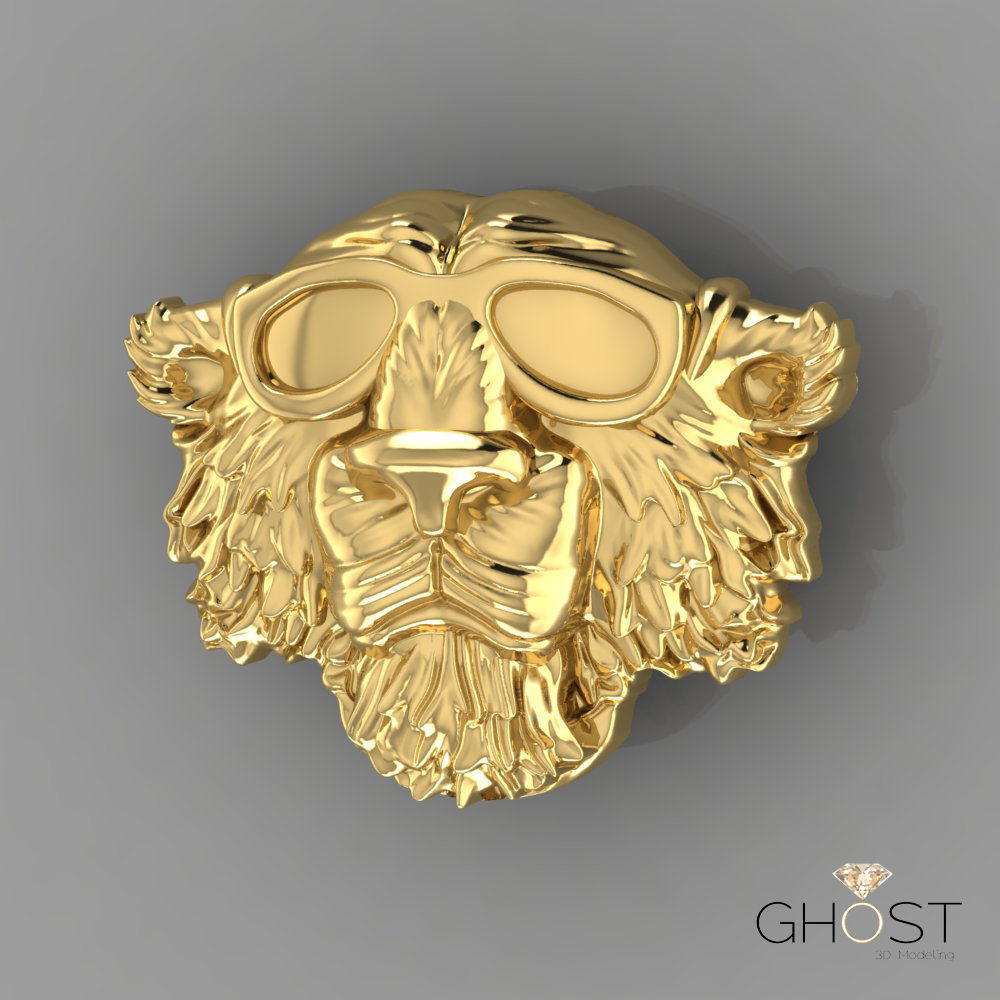 magerit tiger with glasses  3D print model_1