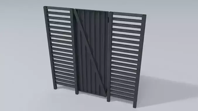 Metal Corrugated Gate with Fence panels