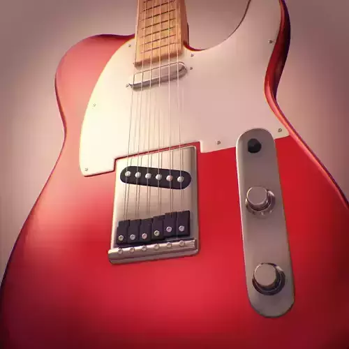 Guitar electric 3D model