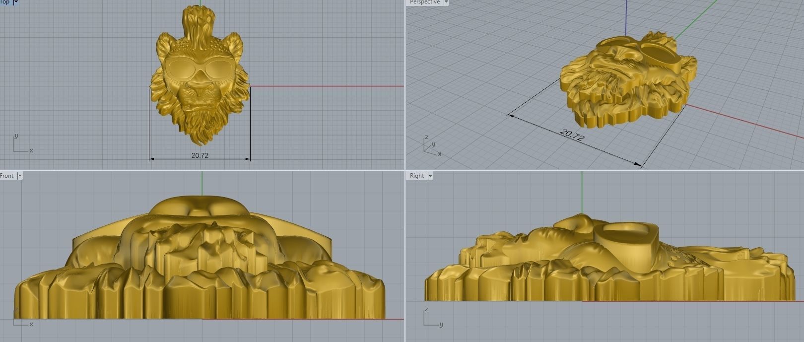 magerit Cheetos tiger pendant  3D print model_1