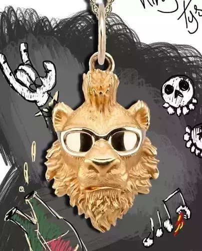 magerit Cheetos tiger pendant  3D print model