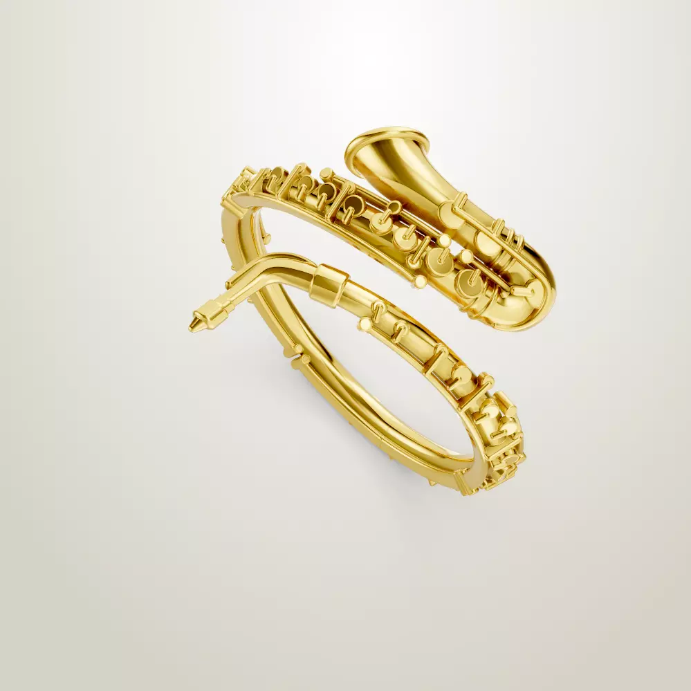 saxophone ring 3D print model