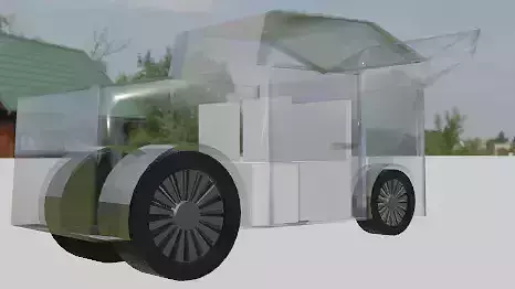 car completelty made from glass