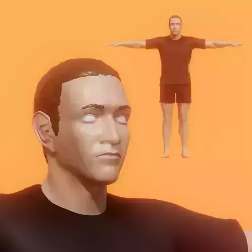 3D Mark Zuckerberg Model