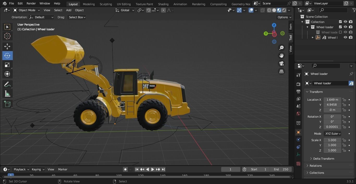 MID POLY WHWWL LOADER 3D model_1